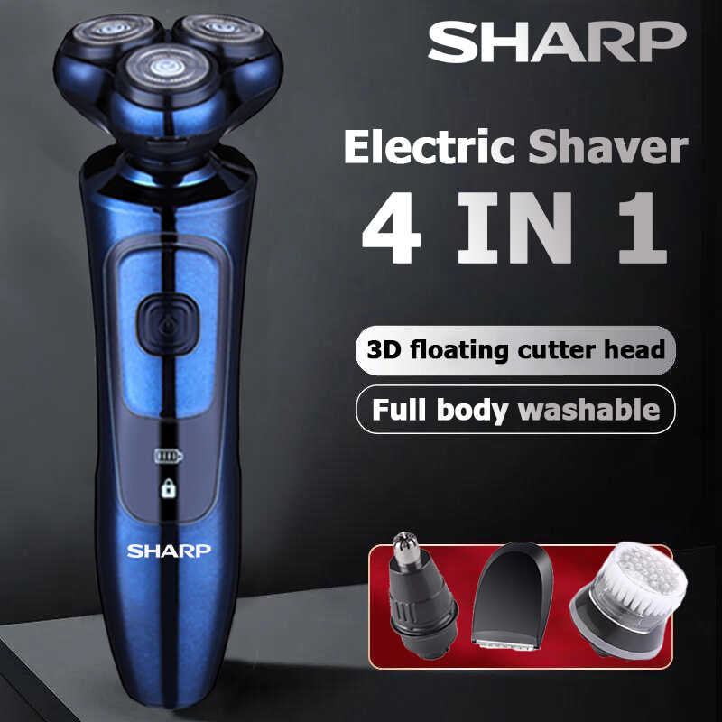 Shavers Sharp Electric 4 In 1 Smart Digital Display USB Rechargeable ...