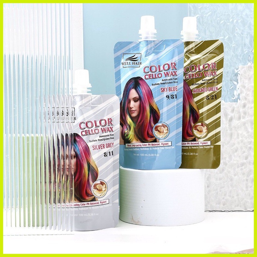 Well Hair Color Cellowax 100ml Vibrant, Long-Lasting Color-PH Balanced ...