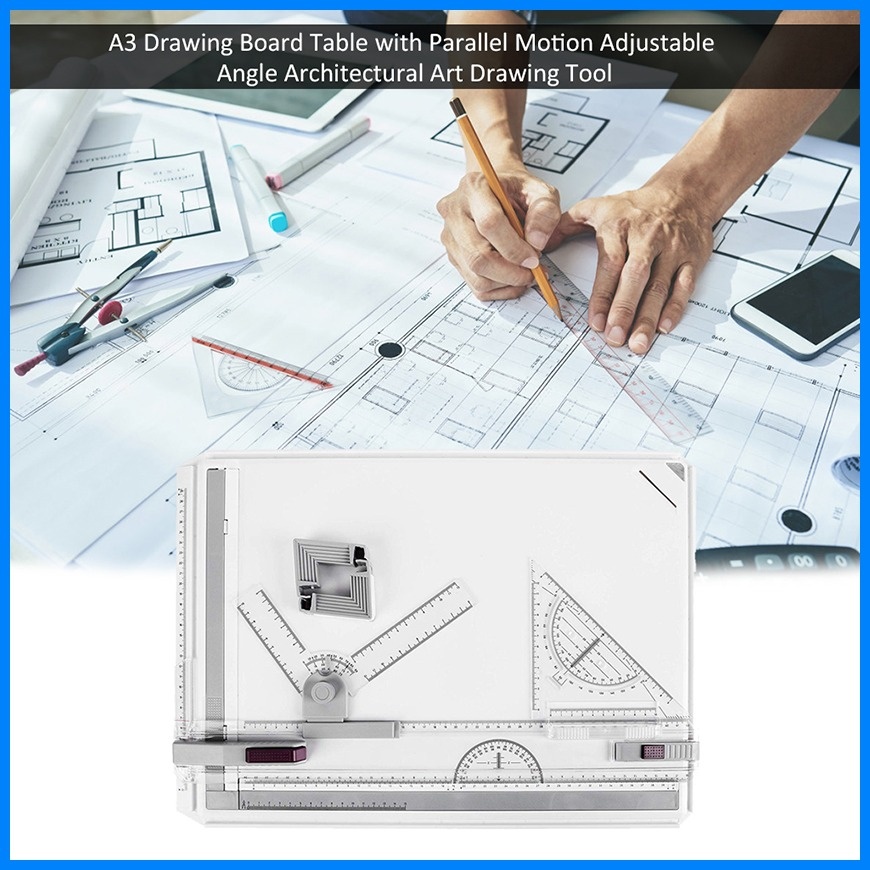 portable Drawing Board A3 Drafting Tables with Parallel Motion Angle ...
