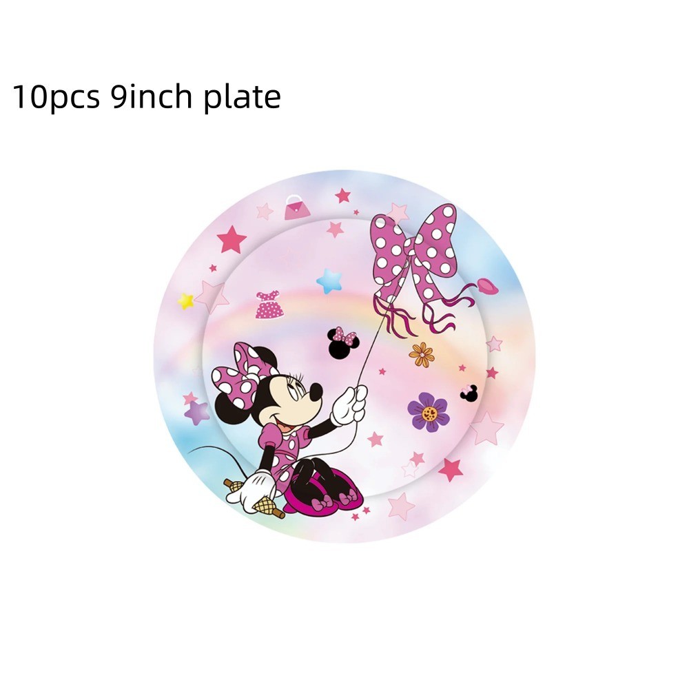 New Cartoon Minnie Mouse Party Tableware Cup Plate Napkin Baby Shower ...