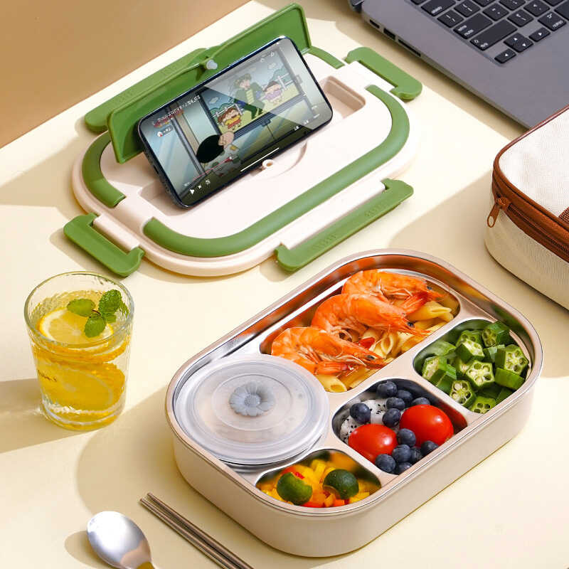 Stainless Steel 304 Lunch Box Portable Insulated Box for Students and ...