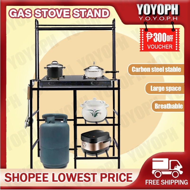 Gas Stove Stand Rack Heavy Duty Metal Stove Stand Kitchen Stove Rack ...