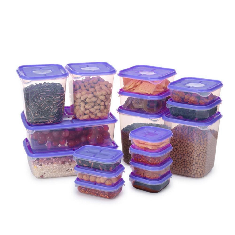 17 Pieces Multifunction Microwaveable Plastic Food Container Set ...