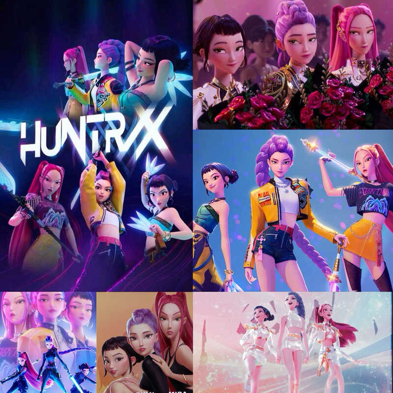 KDH Kpop Demon Hunters Huntrix Sa Boys Huntrx Posters A4 Glossy Merch ...