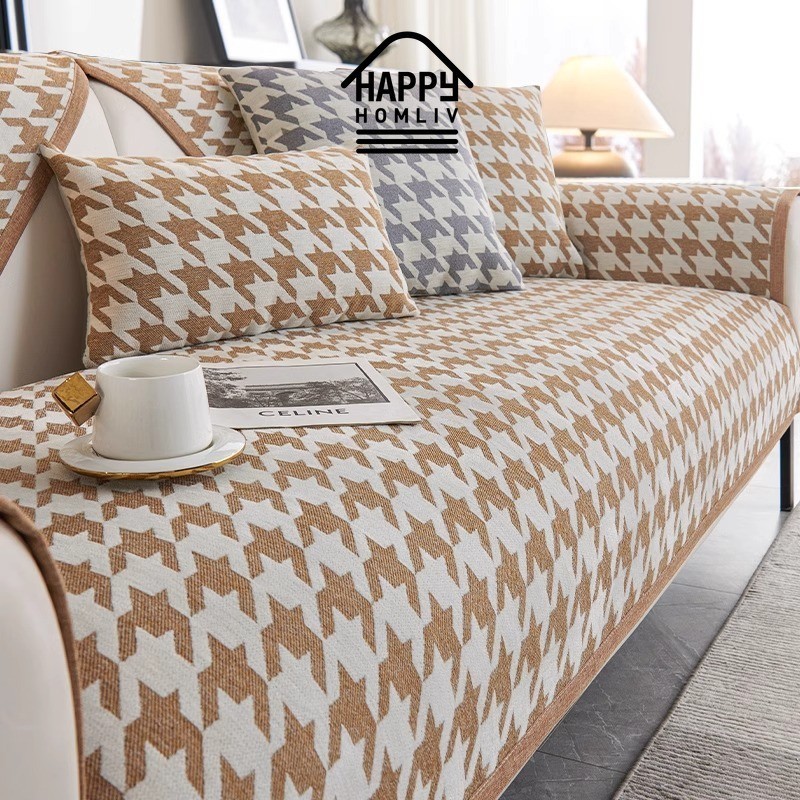 Happy HOMLIV Chenille Sofa Cushion Cover Antislip Sofa Cover Sofa Bed