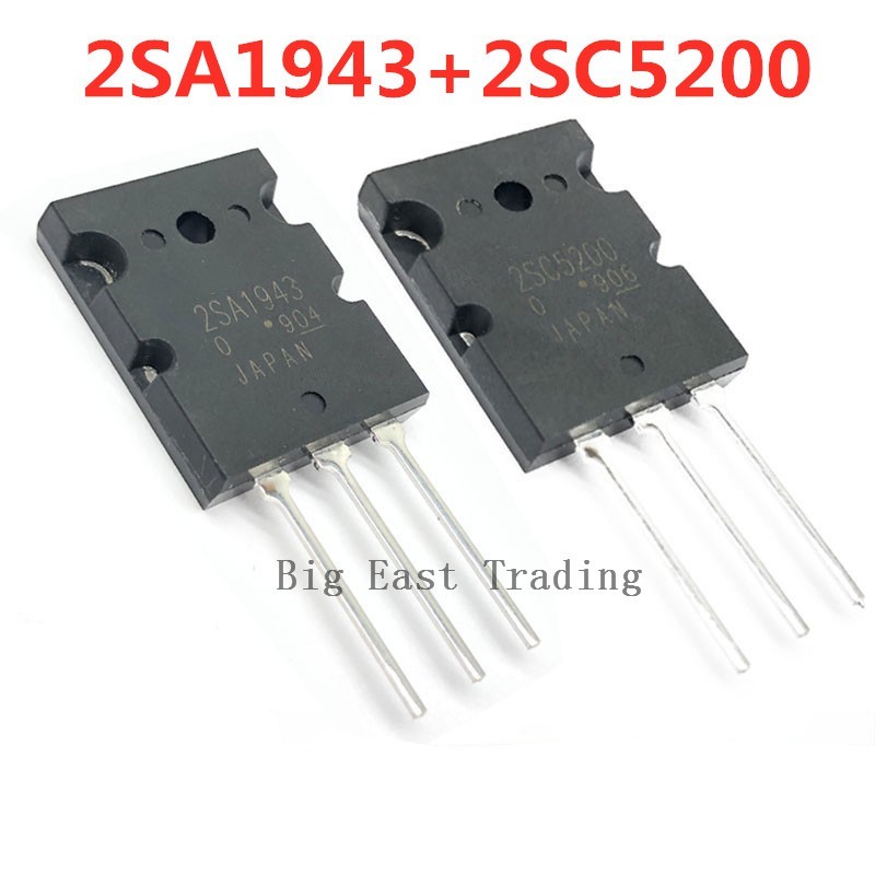 5pairs (5pcs 2SA1943 + 5pcs 2SC5200 ) TO-3PL A1943 C5200 PNP NPN 15A