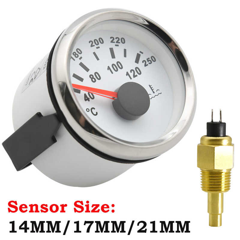 AD 40120[Unk] Water Temp Gauge With Temperature Sensor 52Mm Meter
