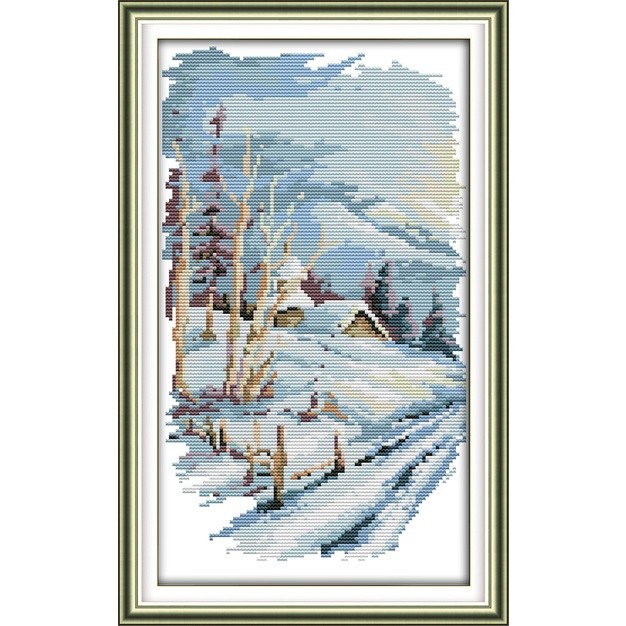 Joy Sunday Stamped Cross Stitch Ktis DMC Threads Chinese CroStitch Set