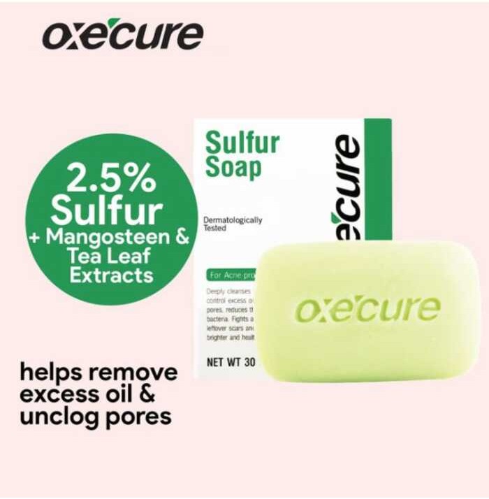 In vogue Oxecure Sulfur Soap 30g | Shopee Philippines