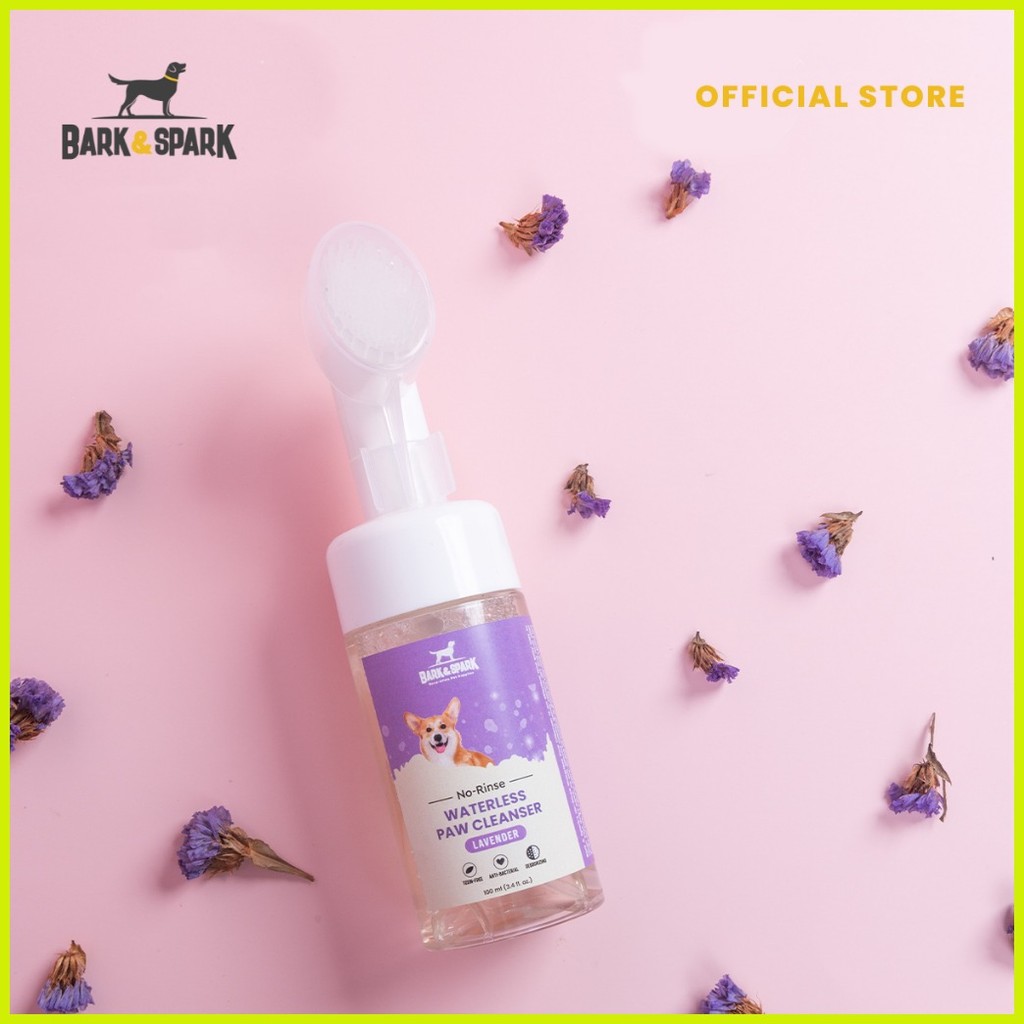 ♂ Bark and Spark Natural Paw and Bum Cleanser - No-Rinse Foam, Lavender ...