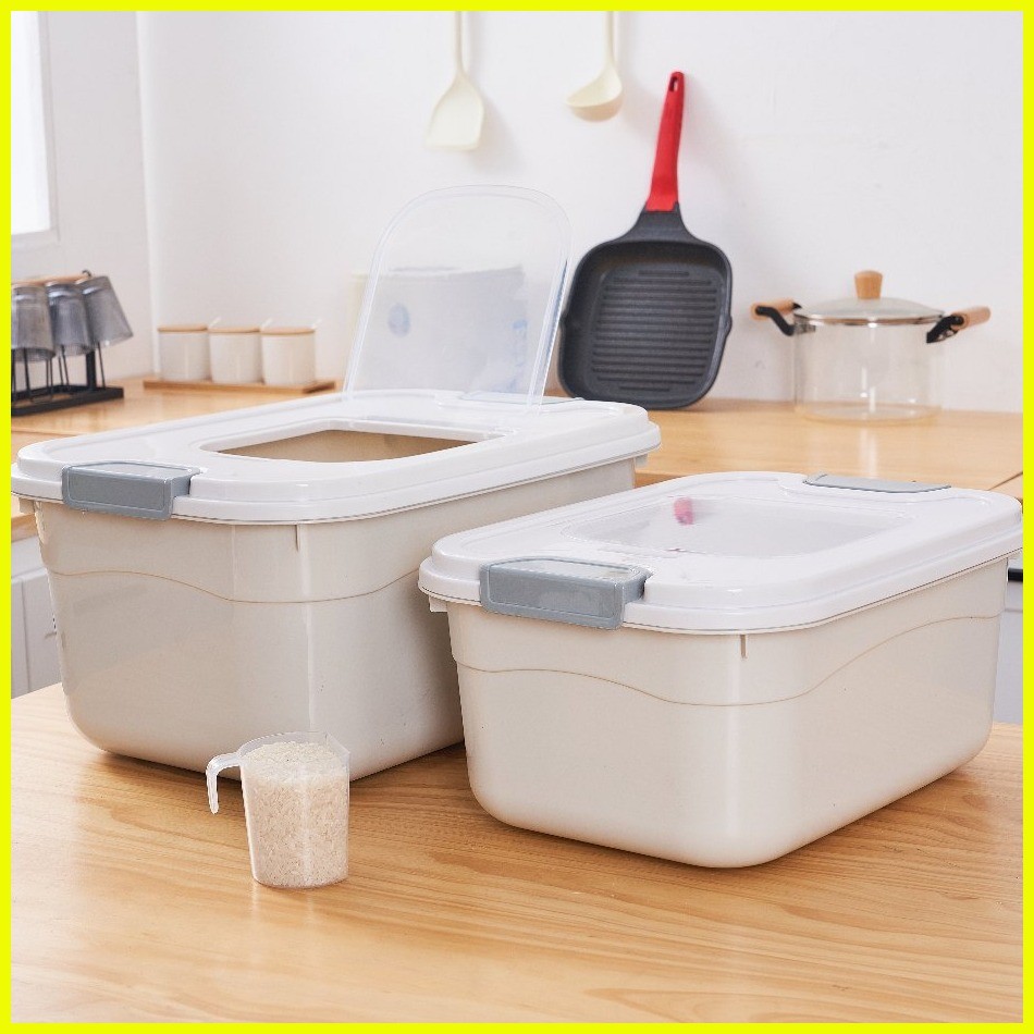 AZ 20kg Rice Box Rice Bucket Insect Proof Moisture Grain Storage Rice ...