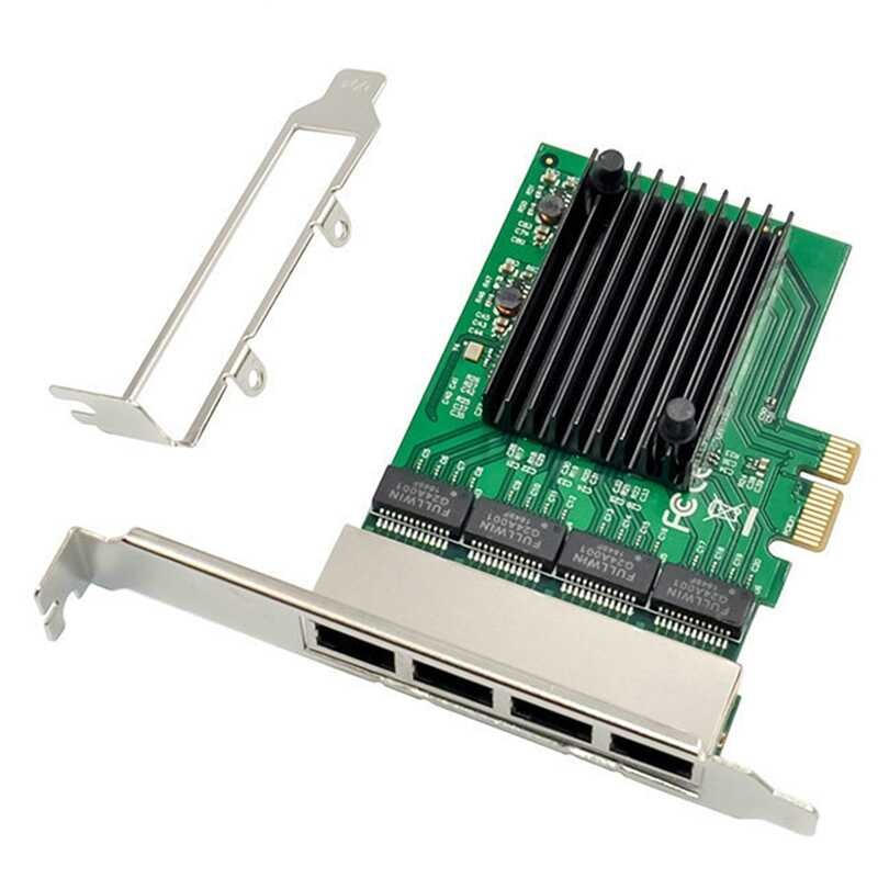 Rj45 4Port Server Adapter Gigabit Network Card PciE X1