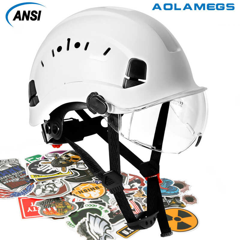 Safety Helmet Gamit Ang Mga Goggles Men's Construction Hard Hat High