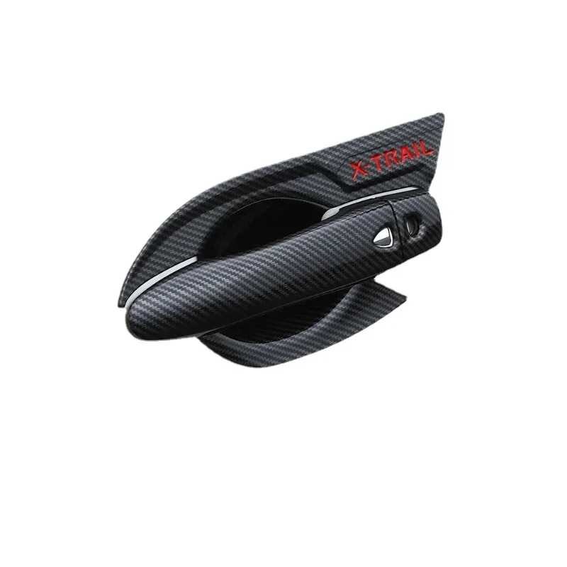 48Pcs Carbon Fiber Car Side Door Handle Frame Cover Trim Para Sa