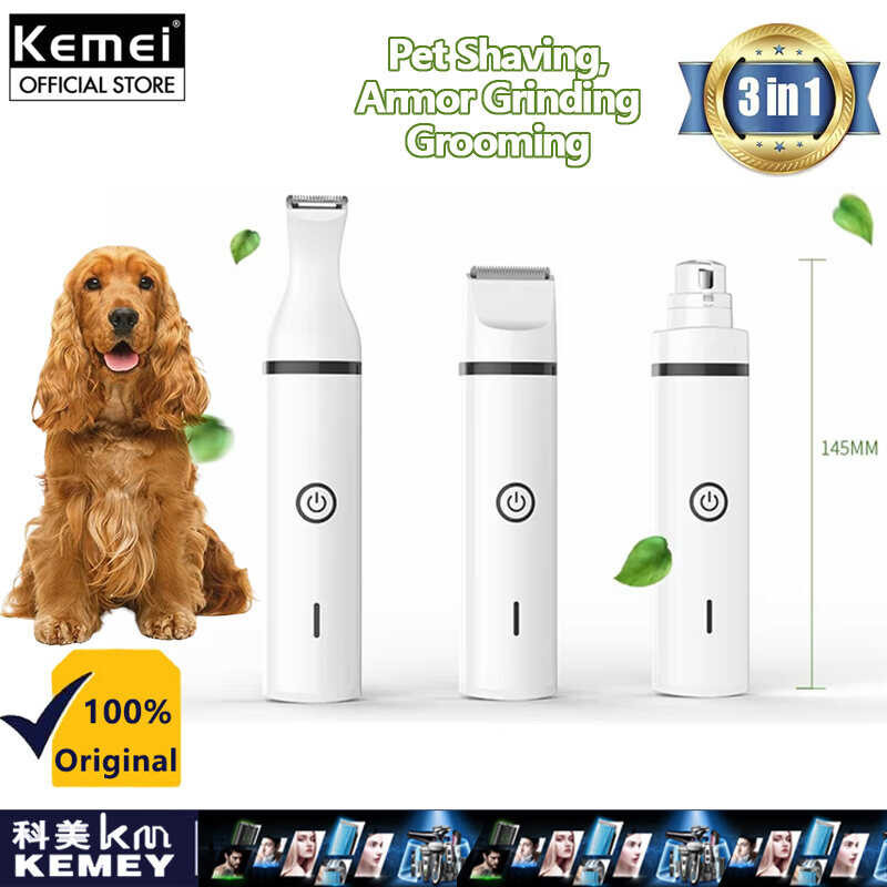 3 IN 々 1 Pet Grooming Kit F Dog Paw Nail Cutting Grinder Foot Cat Hair