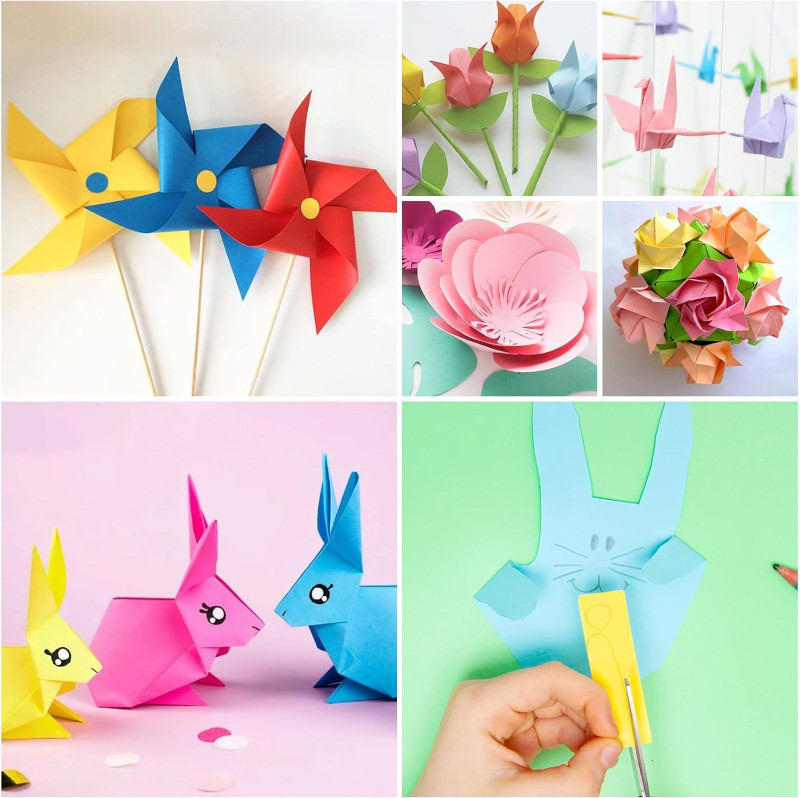 100pcs A4 Color Paper-Assorted Art Sheets In Multiple Sizes,School ...