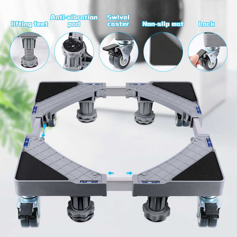 Universal SMADUCT Washing Hine Stand Ustable Ref Stand With Wheels ...
