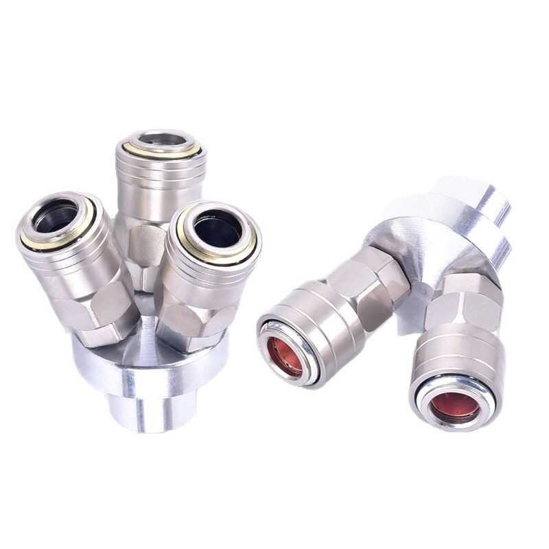 Round Premium Self-locking Three-way OSMY External Thread Pneumatic C ...