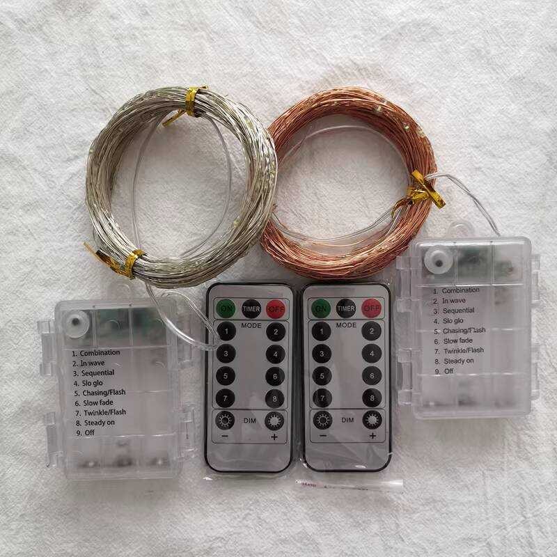 Copper String Lights Wire Lights LED Colorful Lights Flashing String ...