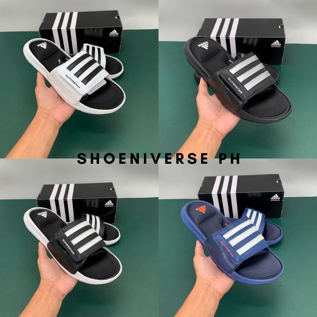SUPERSTAR SLIDES MEMORY FOAM VELCRO SLIP ON SLIPPERS FOR MEN AND WOMEN ...