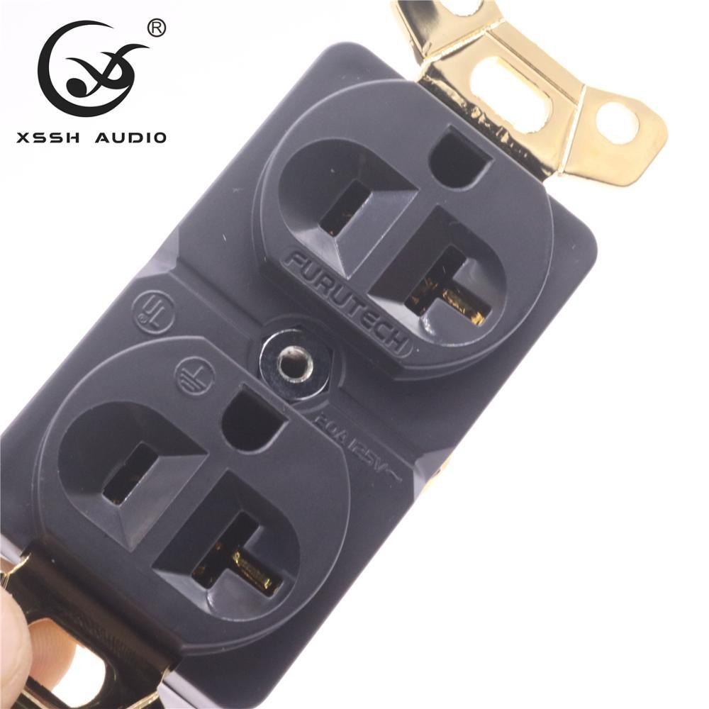 Power Socket XSSH Audio Real Red Pure Copper Plated Gold Rhodium 20AMP