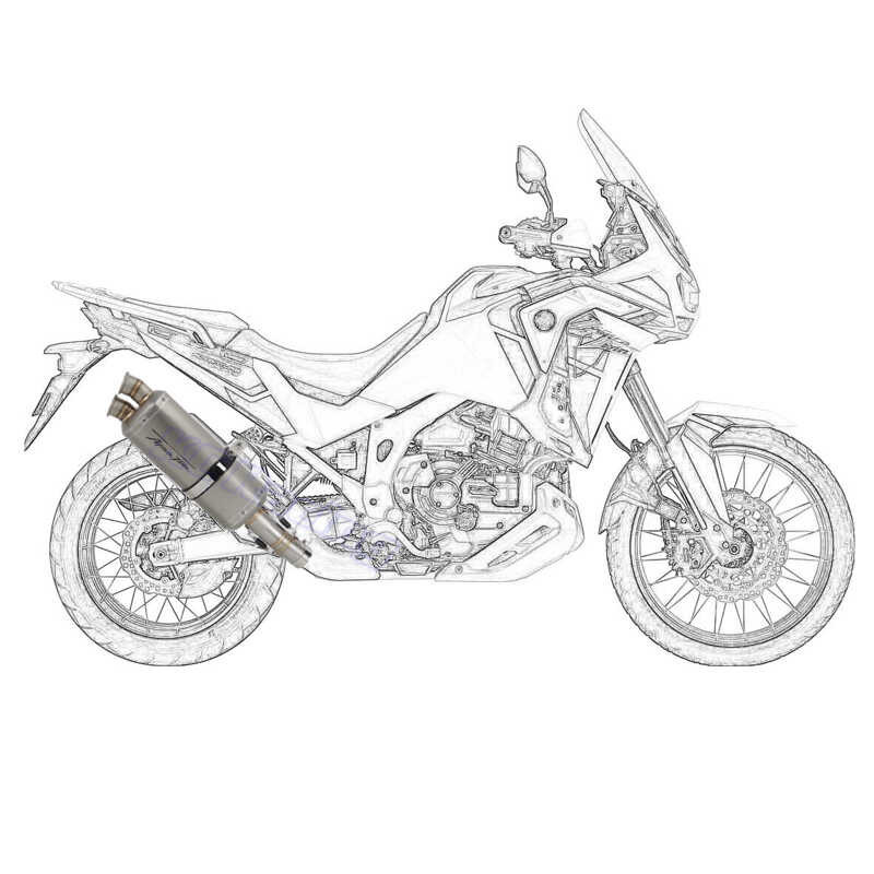 Africa Twin 2020 2021 2022 Motorcycle Exhaust Middle k Pipe Dual Exit