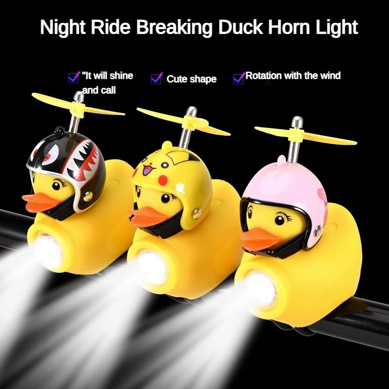 Bicycle Light Night Riding Children Broken Wind Duck Small Duck Horn