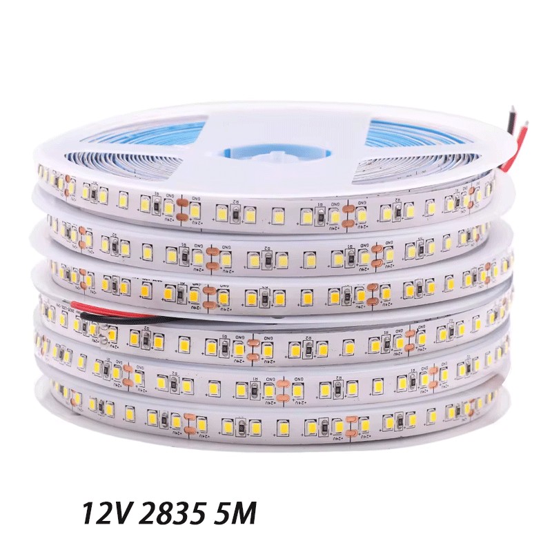 12V 2835 LED Strip 5m Tape Light Ribbon 60 LED Natural White / Warm ...