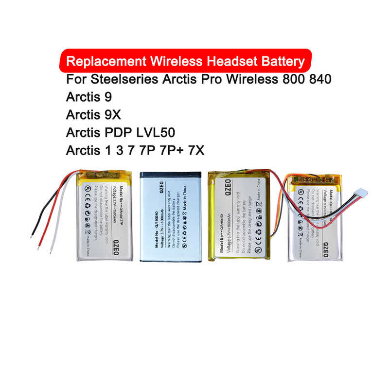 2 Pack) Battery For Steelseries Arctis Pro Wireless, 2500mAh Li-ion Replacement Batteies For Siberia 800, Siberia 840, 61298RX Headsets, H Wireless