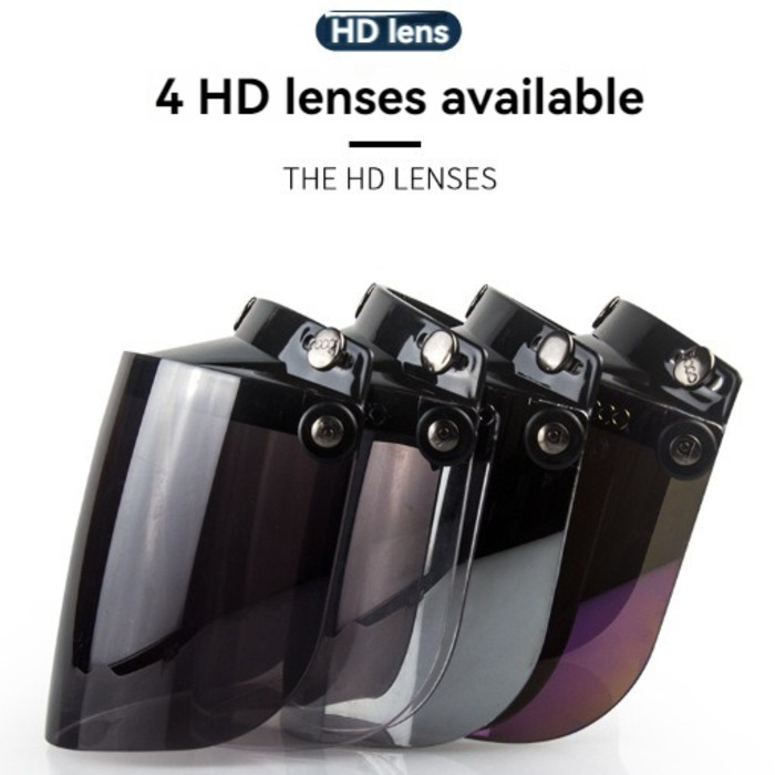 Short Anti-Fog Replacement Visor For Cassida Fibre Helmet (Clear - Foto 8