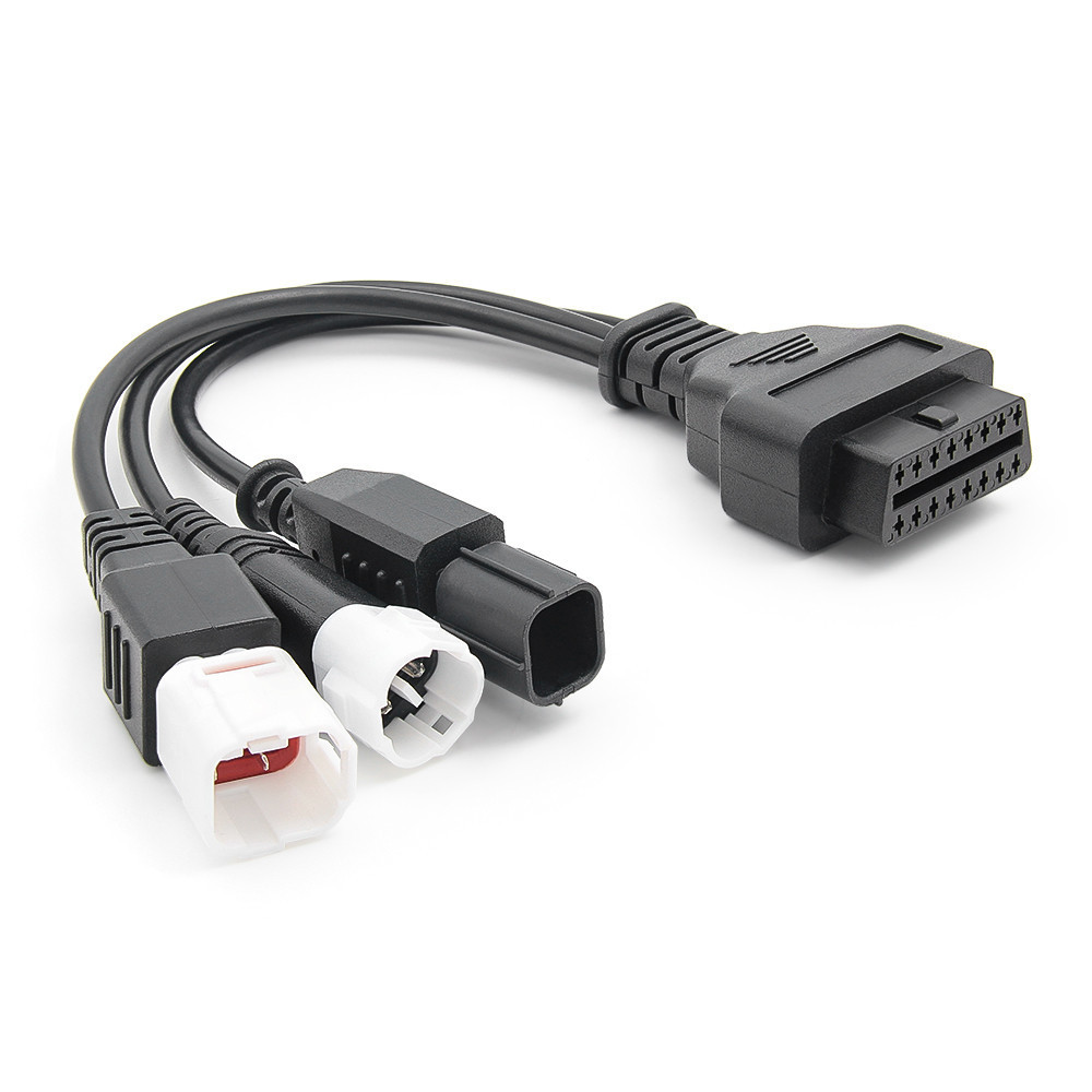 3in1 For yamaha & Honda & Kawasaki Motorcycle 3Pin 4Pin to 16PIN OBD 2