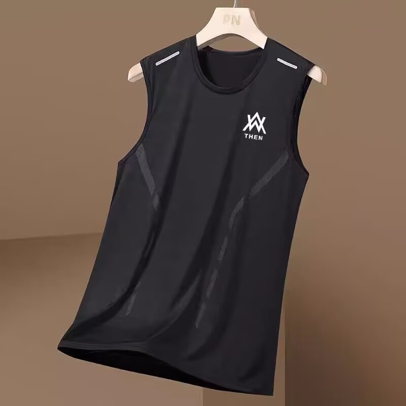 Summer Sport Ice Silk Sleeveless Muscle T-Shirt main image 1