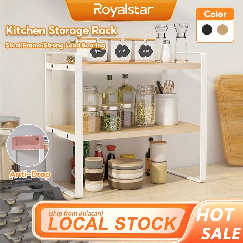 ROYALSTAR Kitchen Spice Rack Stainless Microwave Organizer Shelf Multi ...