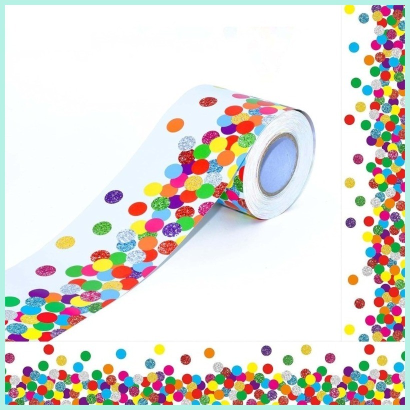 love* Colorful Dot Border Trim Bulletin Border Classroom Decors Border ...
