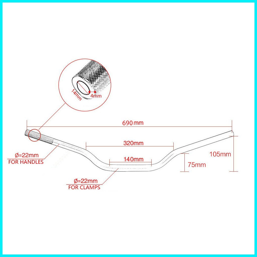 Motorcycle Refit Handlebar Retro Black Modified Handle Bars for ...