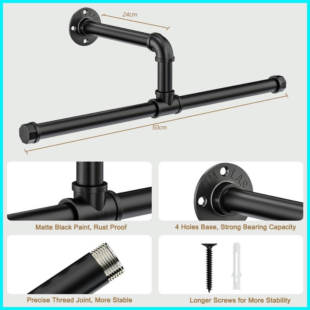Industrial metal wall hangers Multi-functional drying racks can be ...
