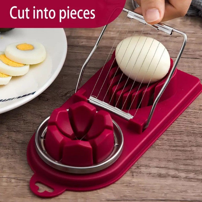 Multi-Function Egg Cutter Stainless Steel Egg Slicer Two-in-One Cutter ...