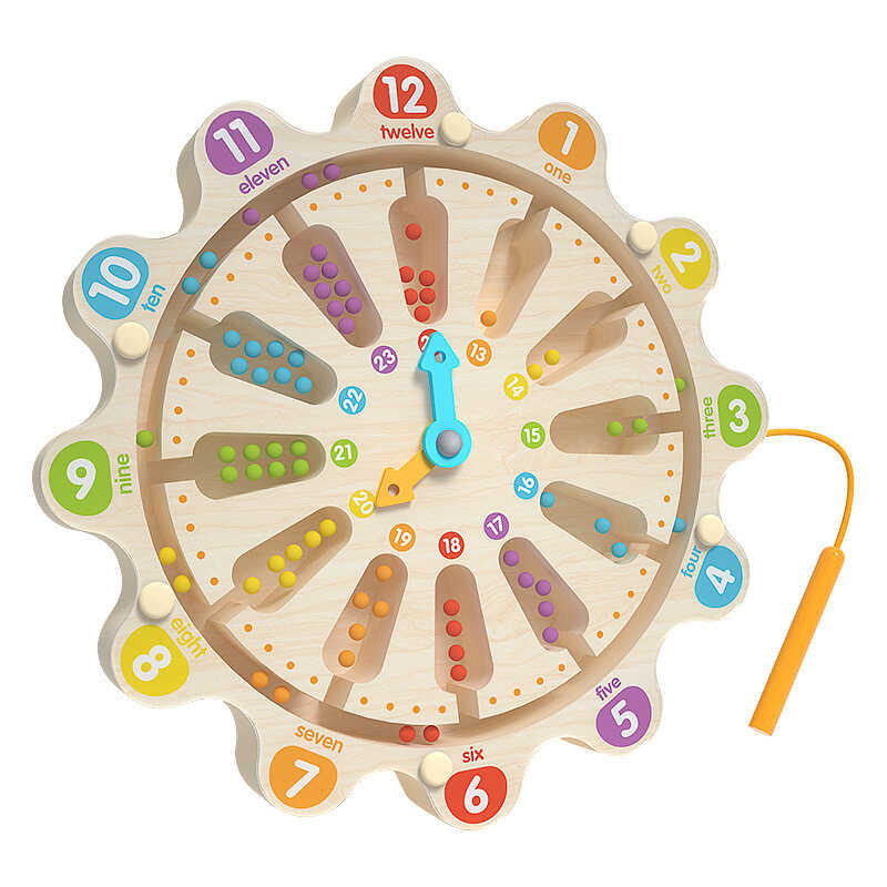 Clock Maze Magnetic Wooden Teaching Aids Elementary School Students ...