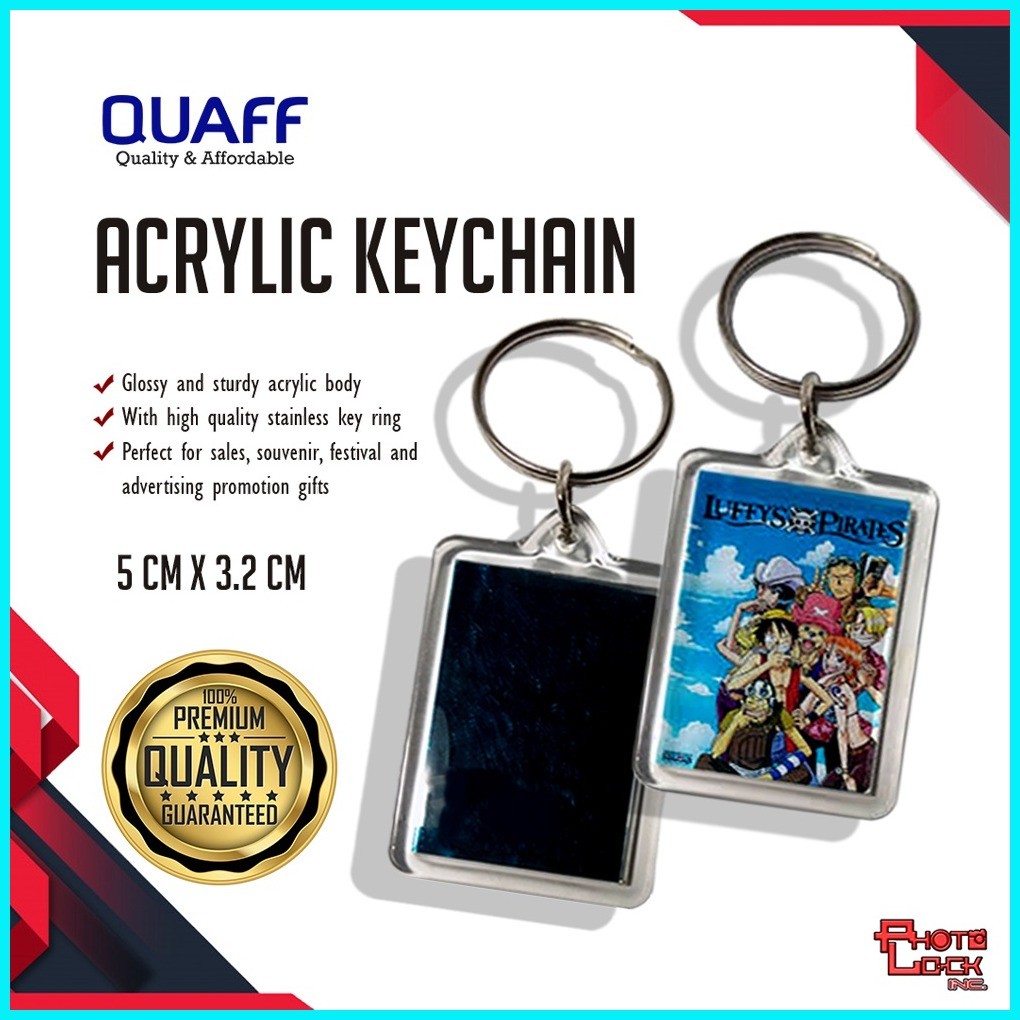 Acrylic Photo Insert Keychain Rectangle Square Circle Openable 100 Pcs ...