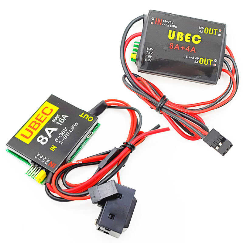 2S-6S Ubec-8A 6-36V BEC DUAL UBEC 8A/16A Servo/Receiver Independent ...