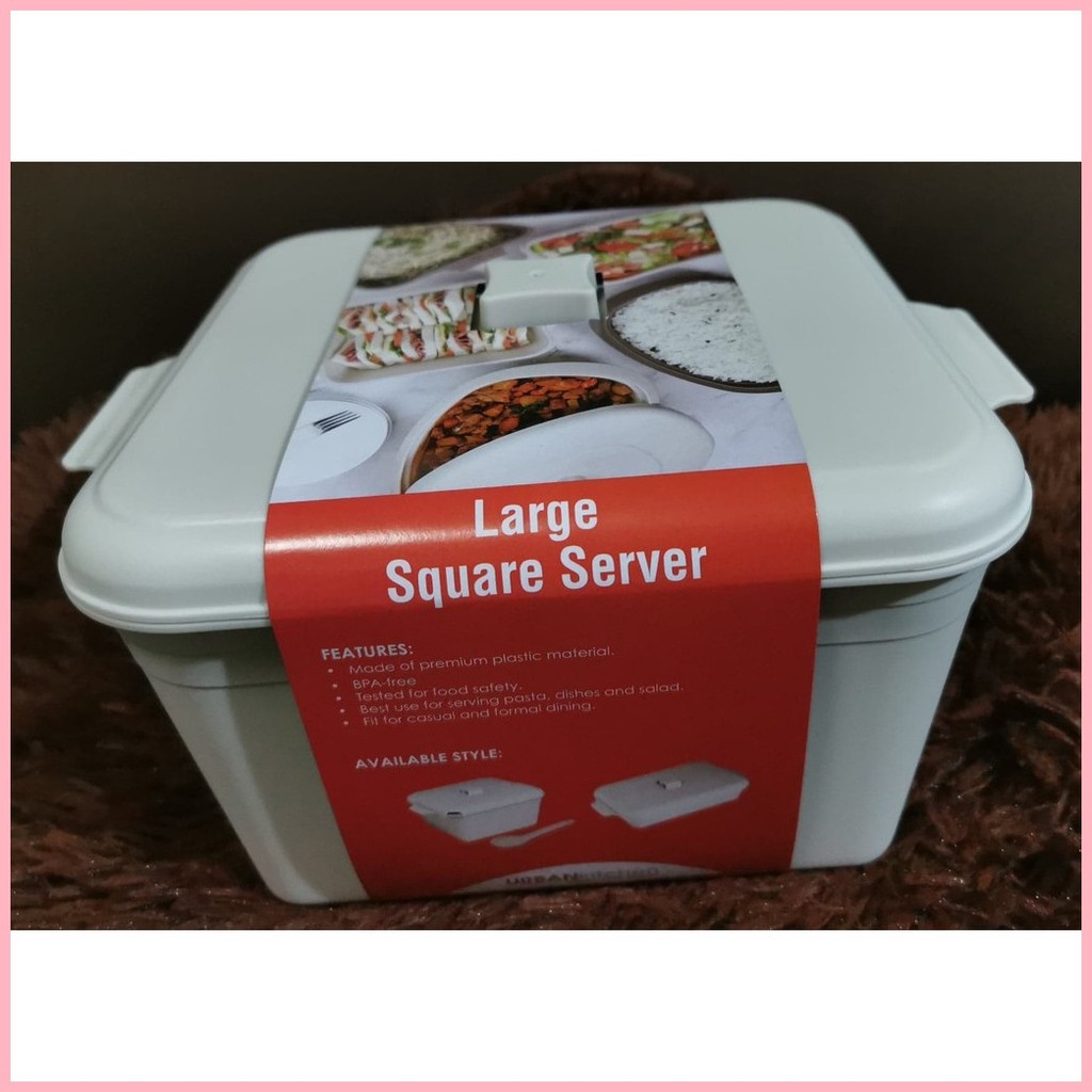 10" LARGE SQUARE SERVER W/SPOON (URBAN KITCHEN) Shopee Philippines
