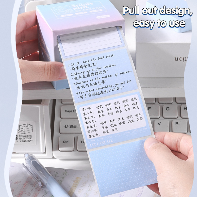 256PCS Pull Type Sticky Notes Tearable Bookmark Memo Pad Index Labels ...