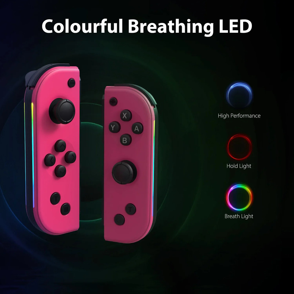 JoyPad Switch Controller Lateral Luminescence Joy Cons L/R Compatible ...