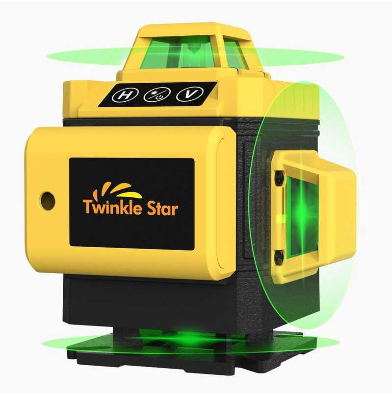 laser 16 line level 4x360 ° automatic leveling, green line laser for ...