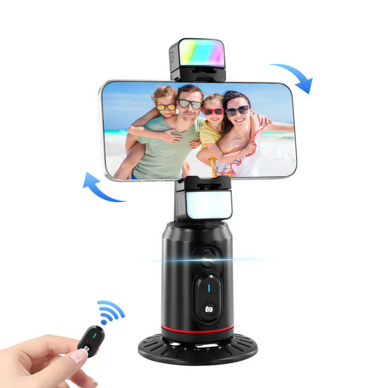 Face Tracking Auto Phone Holder, 360° Rotation Face Phone Tripod Smart ...