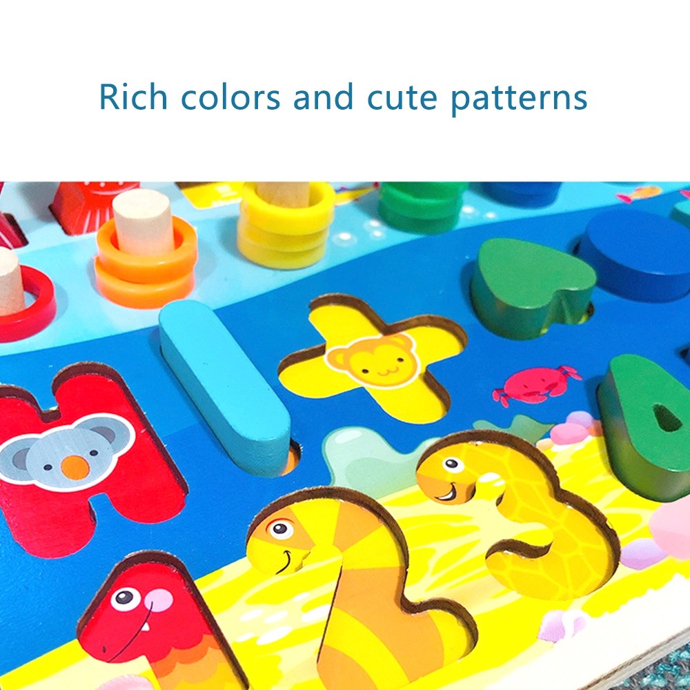 Montessori Educational Toys Wooden Letter Puzzles Board Early Learning ...