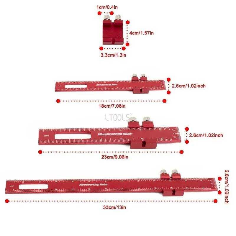 Xj Aluminum Alloy Marking Ruler Accurate Height Measurement Onodized T ...