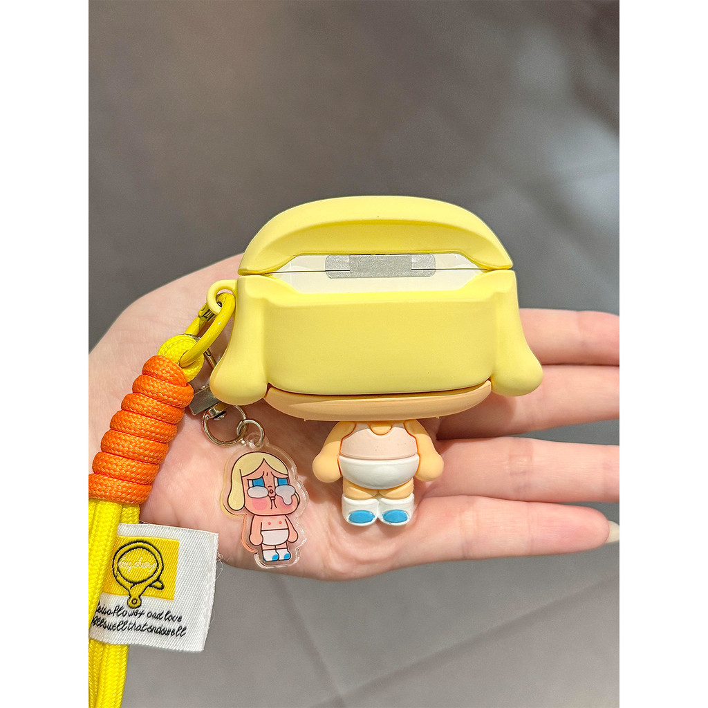AirPods pro3 For AirPods 4 silicone case cute cartoon funny crying baby ...