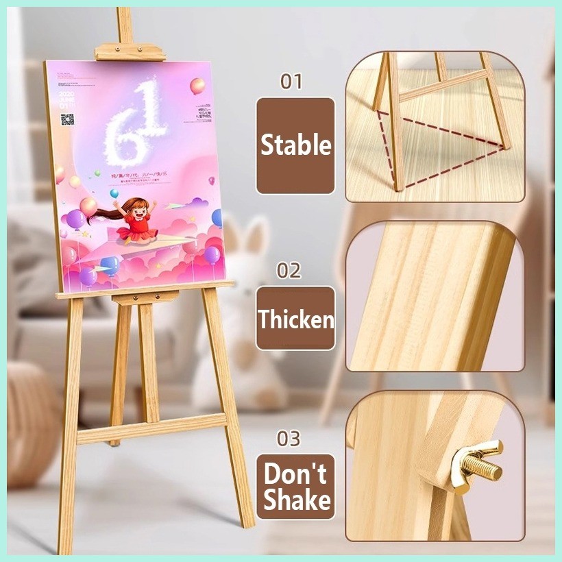 1.6 Meters Easel Wooden Painting/Display Stand Art Supplies Sketch ...
