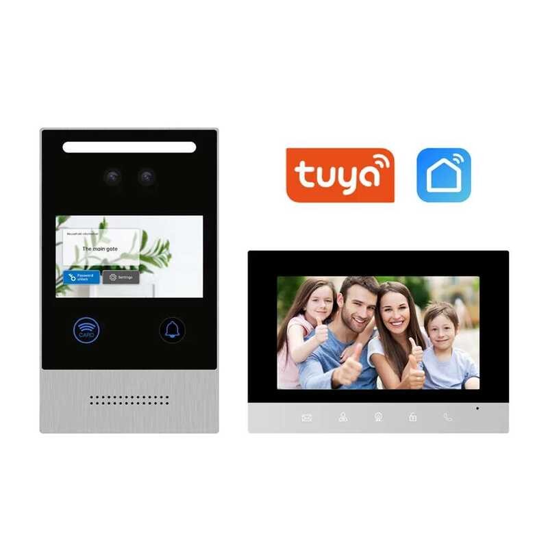 Tuya IP Video Intercom System 4.3 Facial Recognition Doorbell 7 Inch ...